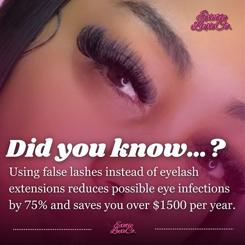 What a great fact fr 💕😩 lash extensions are like $120+ a month boo.
Get this look with ExoticLuxeCo’s LUXURY FALSE LASHES! ☺️...