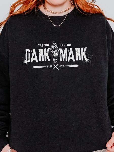 Dark Mark Tattoo Parlor Punk Grunge Minimalist Halloween Sweatshirt product image (1)