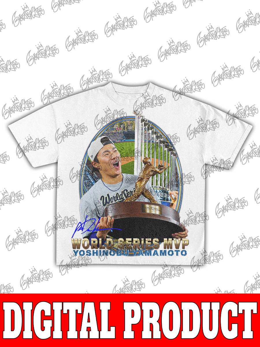World Series MVP Yoshinobu Yamamoto Vintage Bootleg Digital Product product image (2)