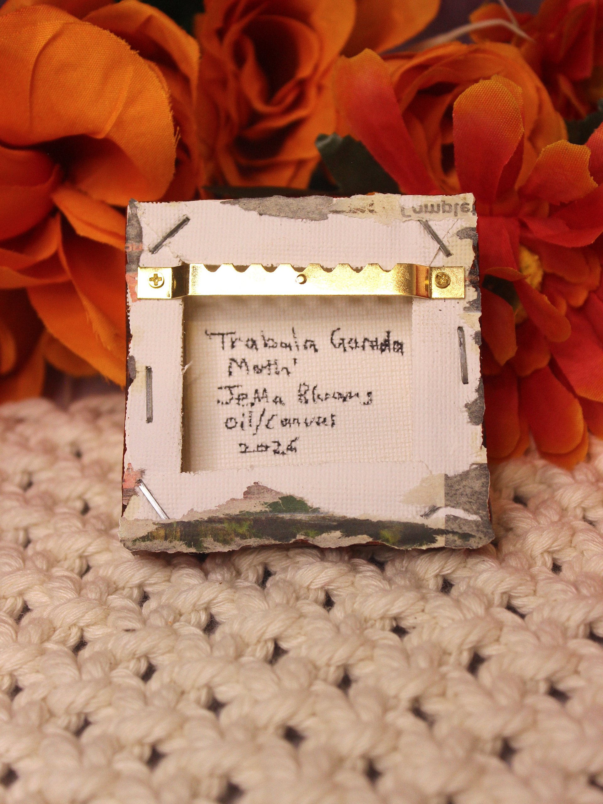 Trabala Garuda Moth Mini Oil Painting product image (5)