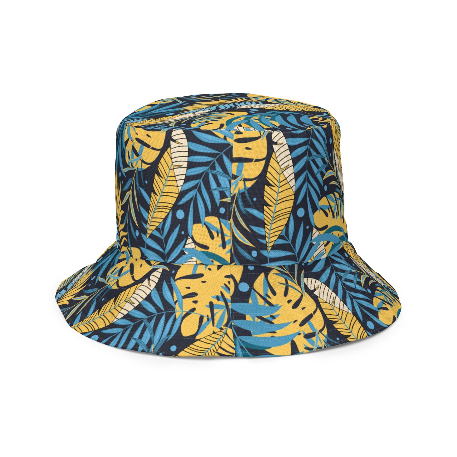 Trendy Reversible Bucket Hat with Vibrant Tropical Leaves product image (4)