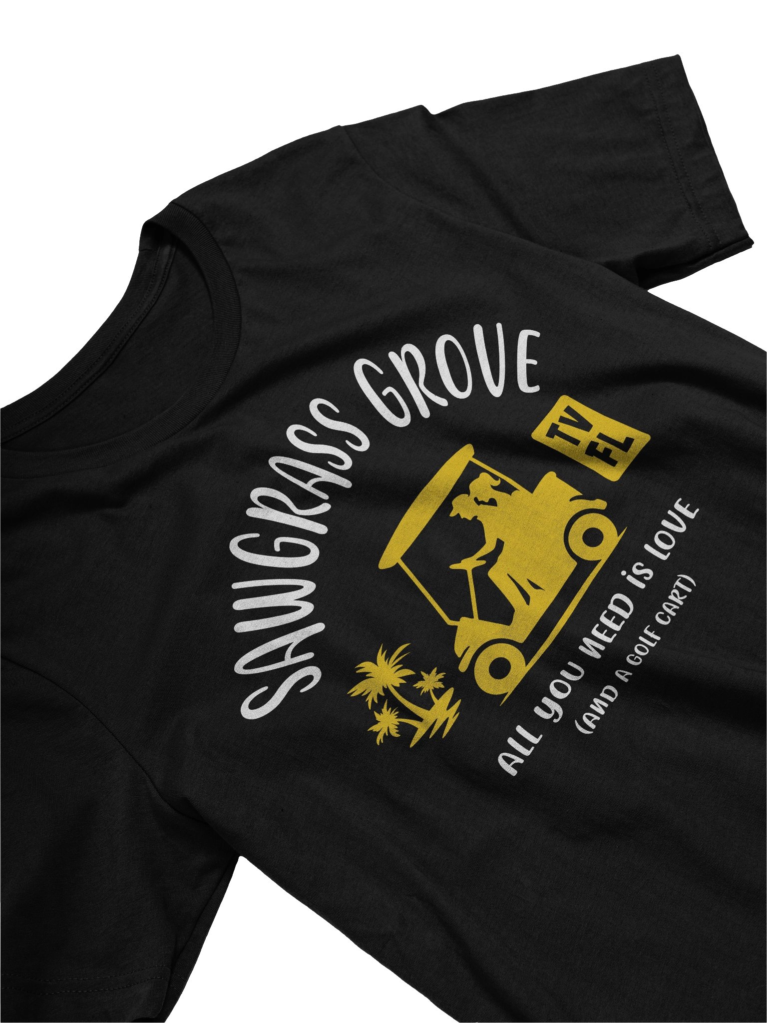 Sawgrass Grove TV Florida USA Golf Cart Design T-shirt product image (16)