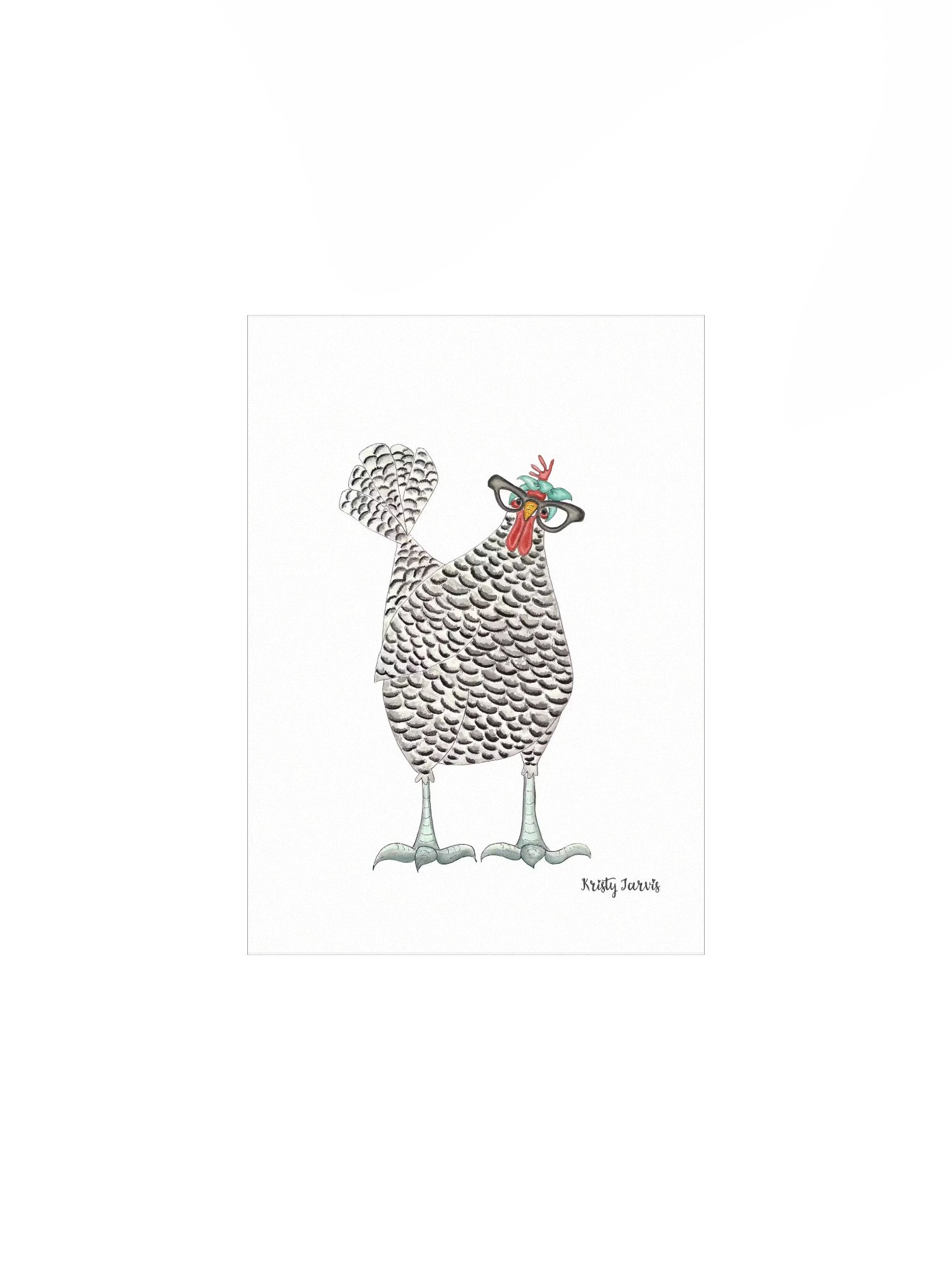 Watercolor Chicken Print product image (1)