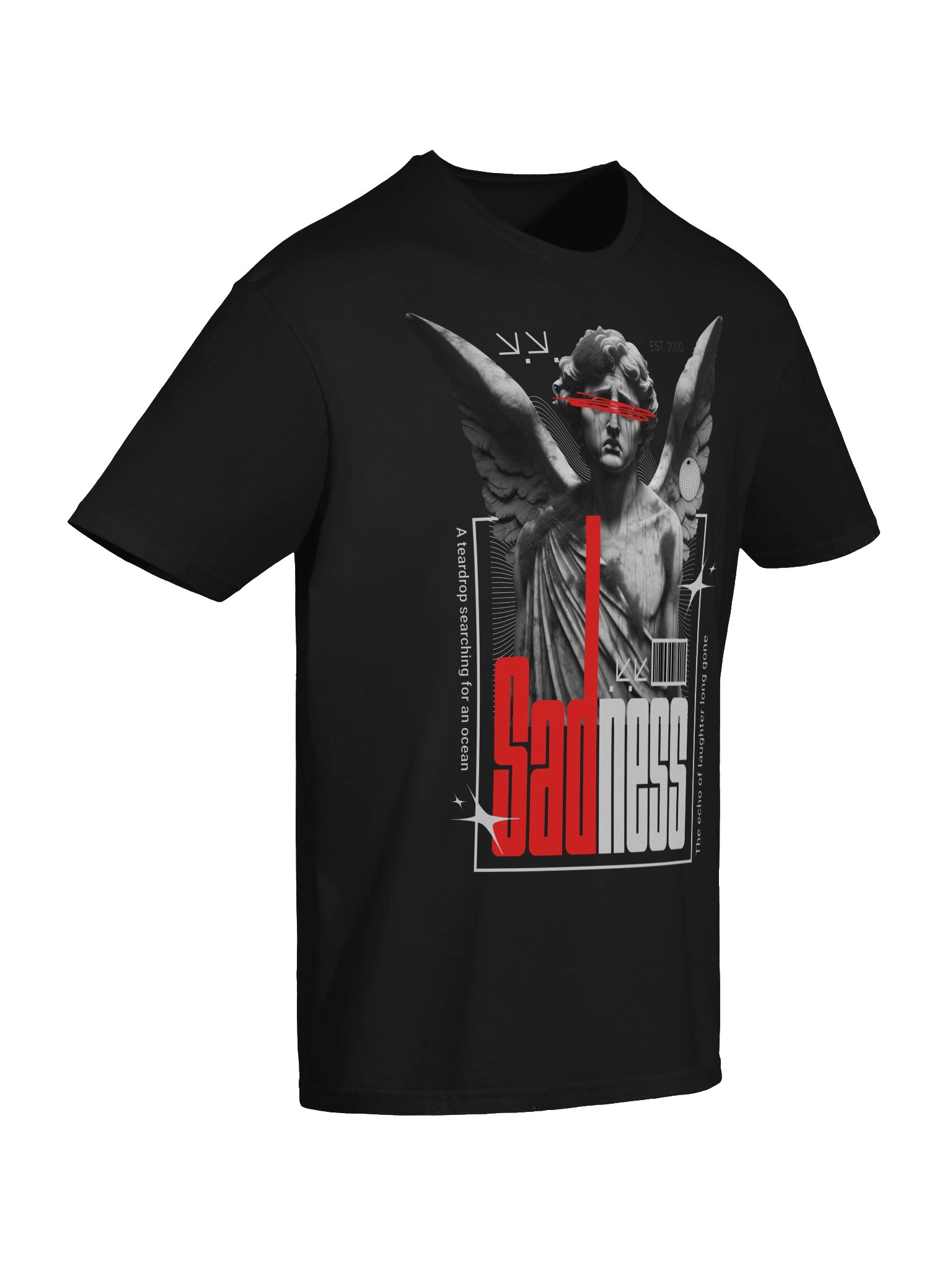 Sadness Winged Statue Graphic Unisex Softstyle T-Shirt product image (5)