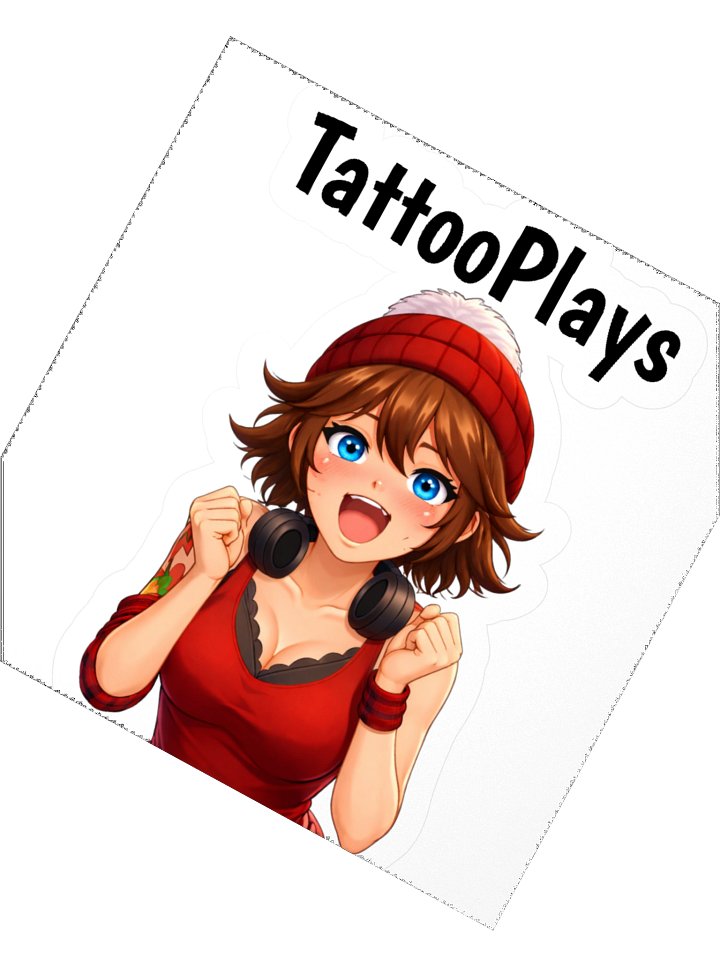 TattooPlays kiss cut sticker product image (2)