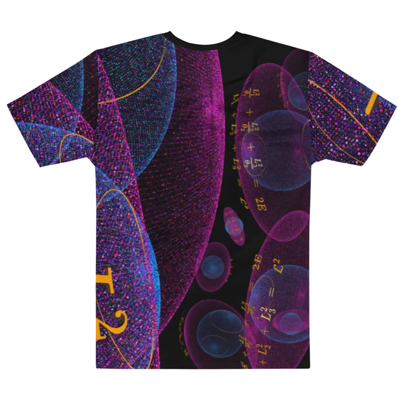 Poinsot's Pixel Spaceship 2 - Physics of the Gyroscope Men's Crew Neck T-Shirt product image (4)