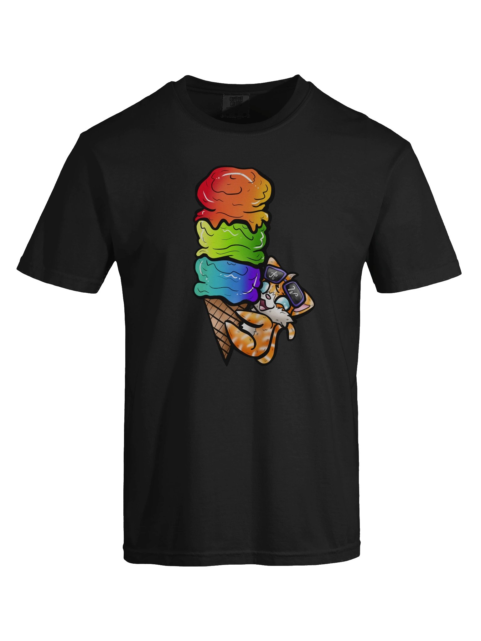 Arcade Warrior Rainbow Ice Cream Cat Unisex T-Shirt product image (65)