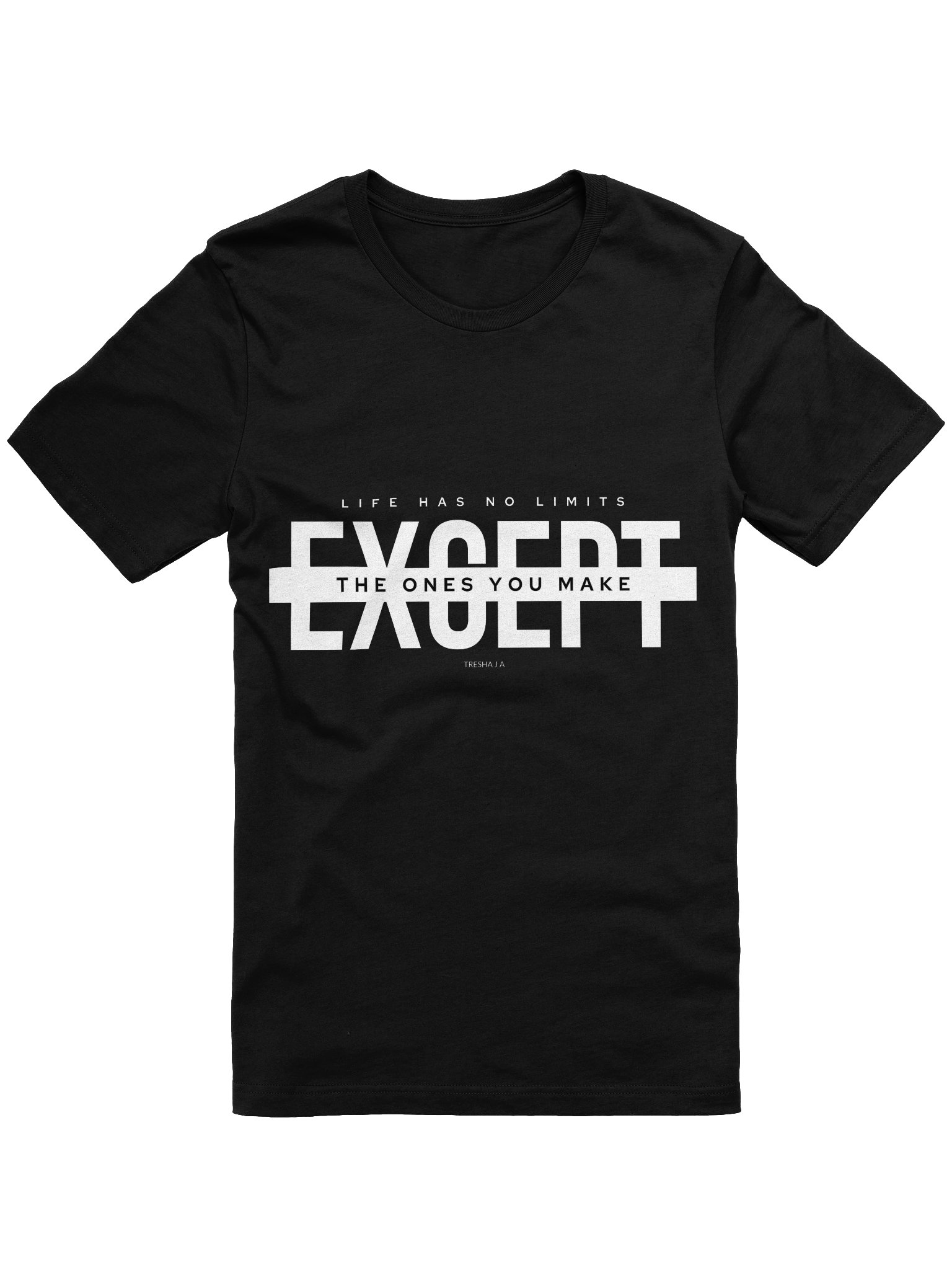 No Limits Black Tee – Break the Box You Built product image (1)