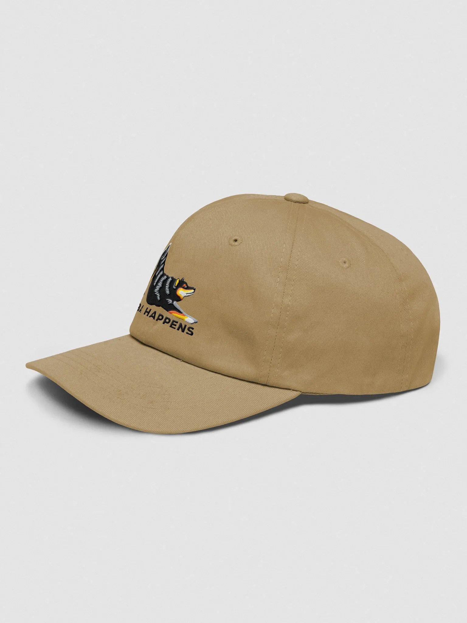 Shiba Happens Classic Dad Hat(Embroidered) of a Shiba Inu(Tricolor) product image (7)