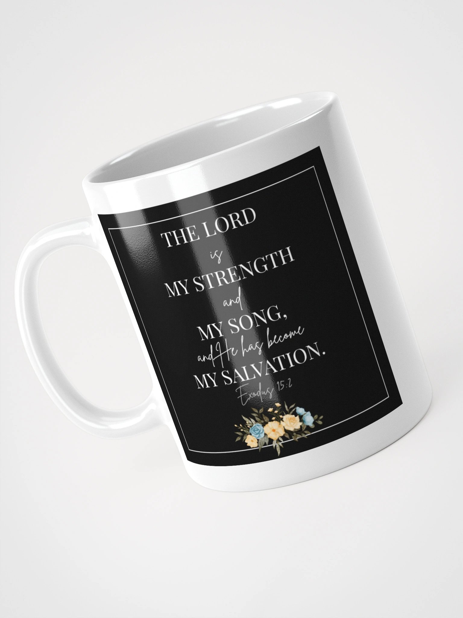 Exodus 15:2 Mug – Floral Design product image (5)