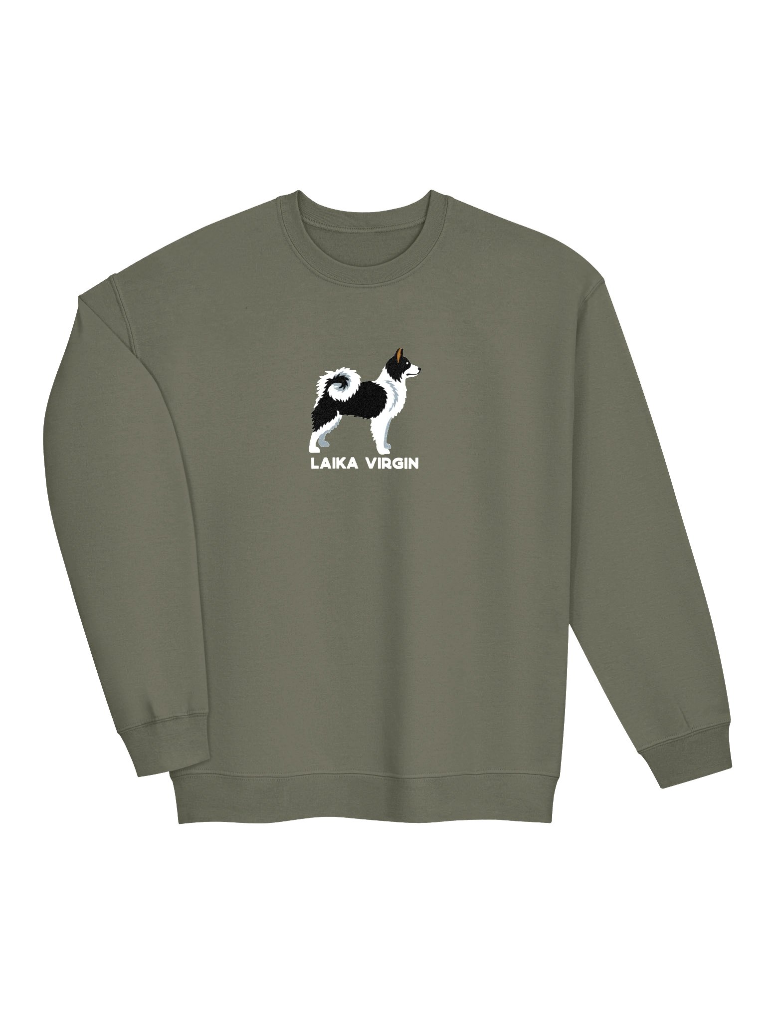 Laika Virgin Sweatshirt (Embroidered) of a Yakutian Laika(Black & White) product image (6)