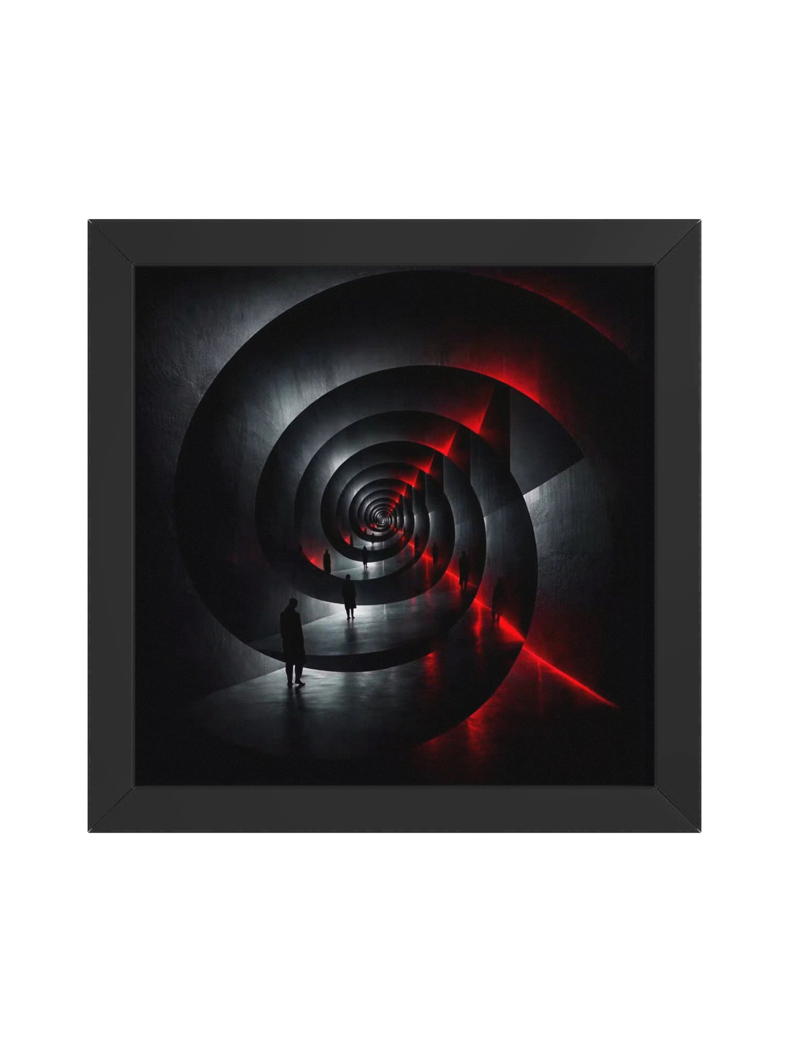 The Red Spiral of Solitude – Modern Gothic Abstract Art product image (1)