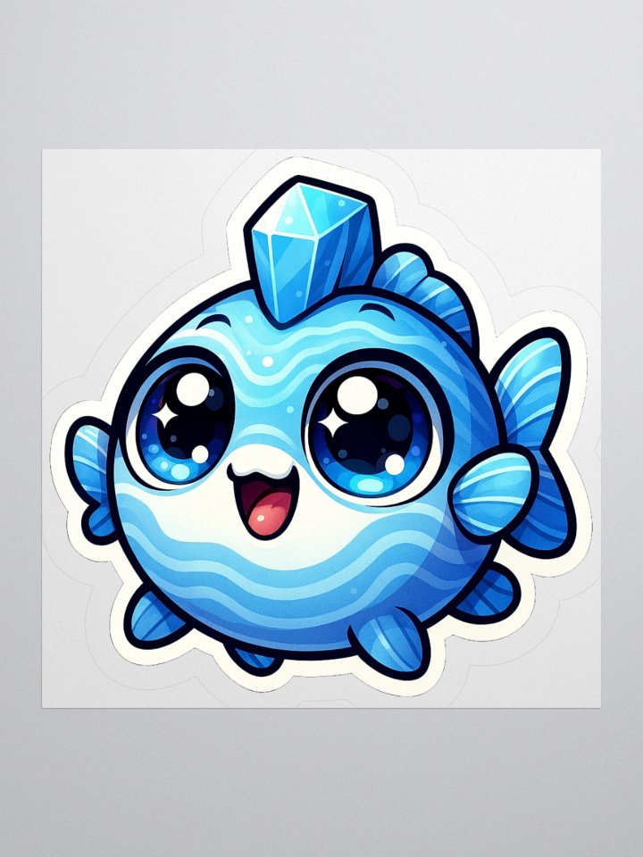 Blue Agate Fish Kiss Cut Sticker product image (2)