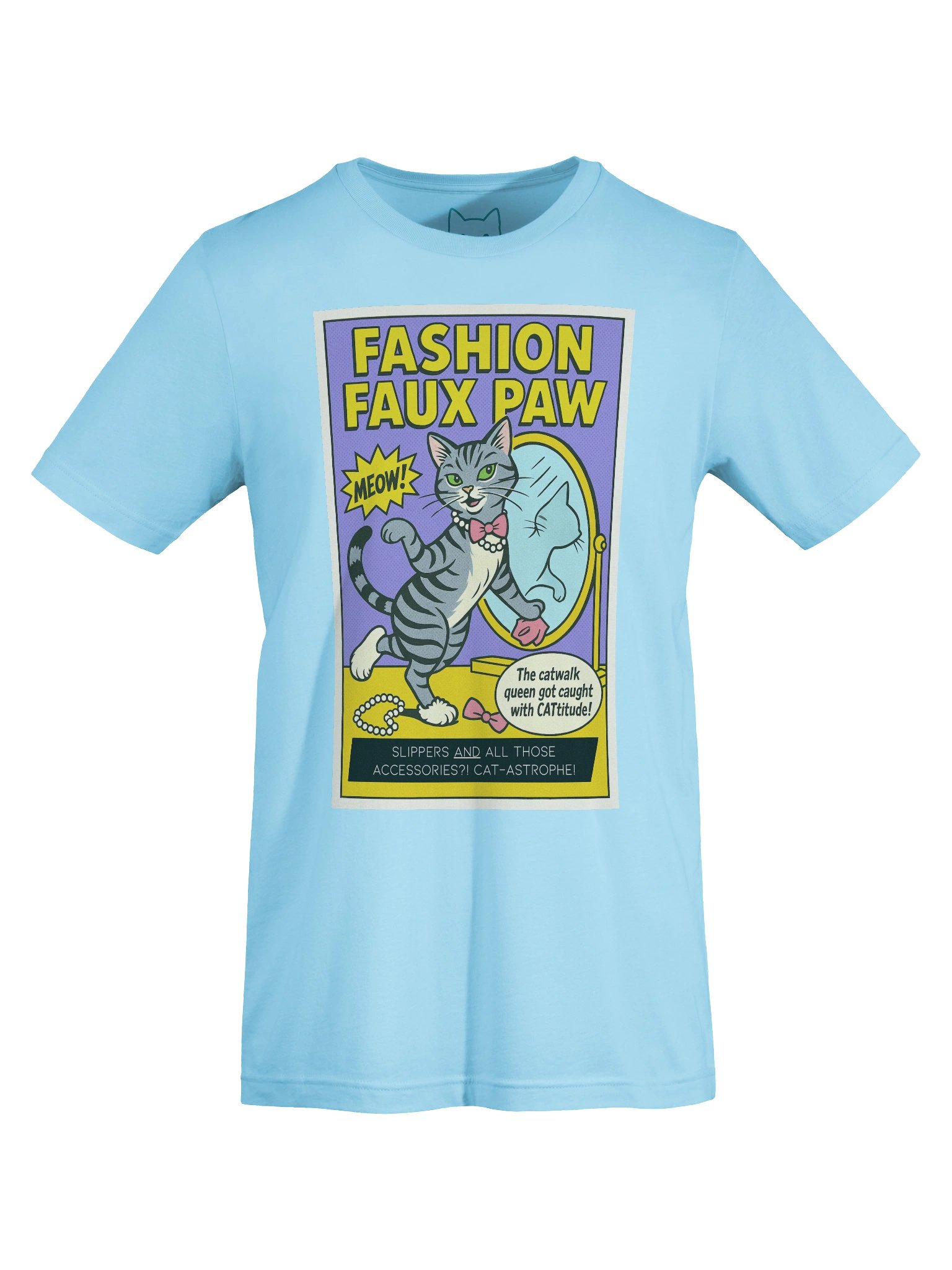Fashion Faux Paw Tabby Cat 1950's Retro Concert Tee Fit Unisex T-Shirt product image (43)