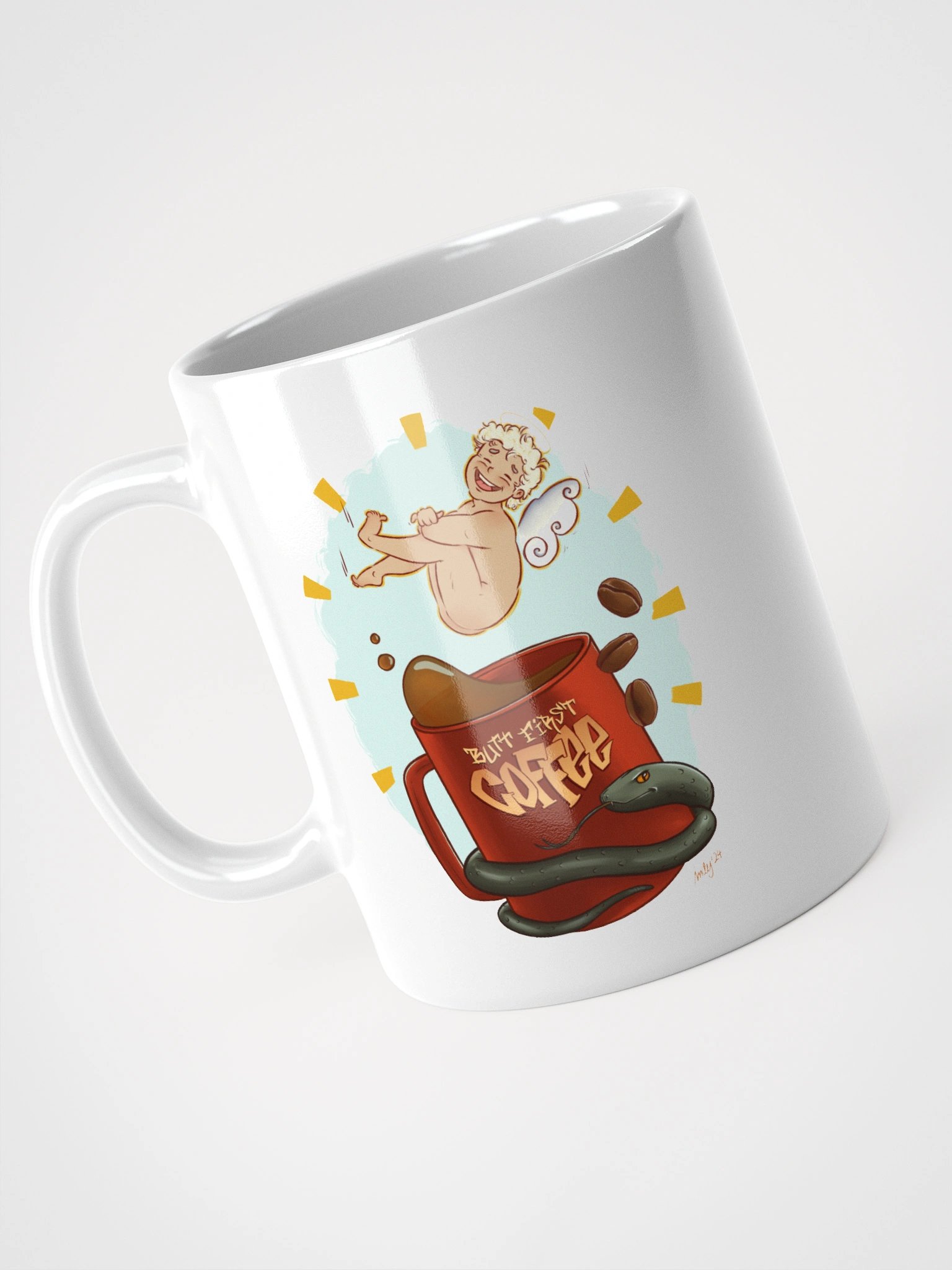 mug : butt first coffee | angel & snake edition product image (4)