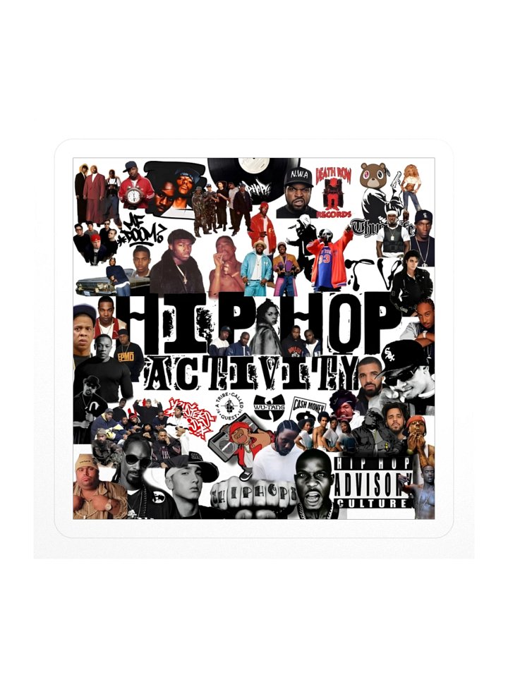 HIPHOPACTIVITY.TV Kiss Cut Sticker product image (1)
