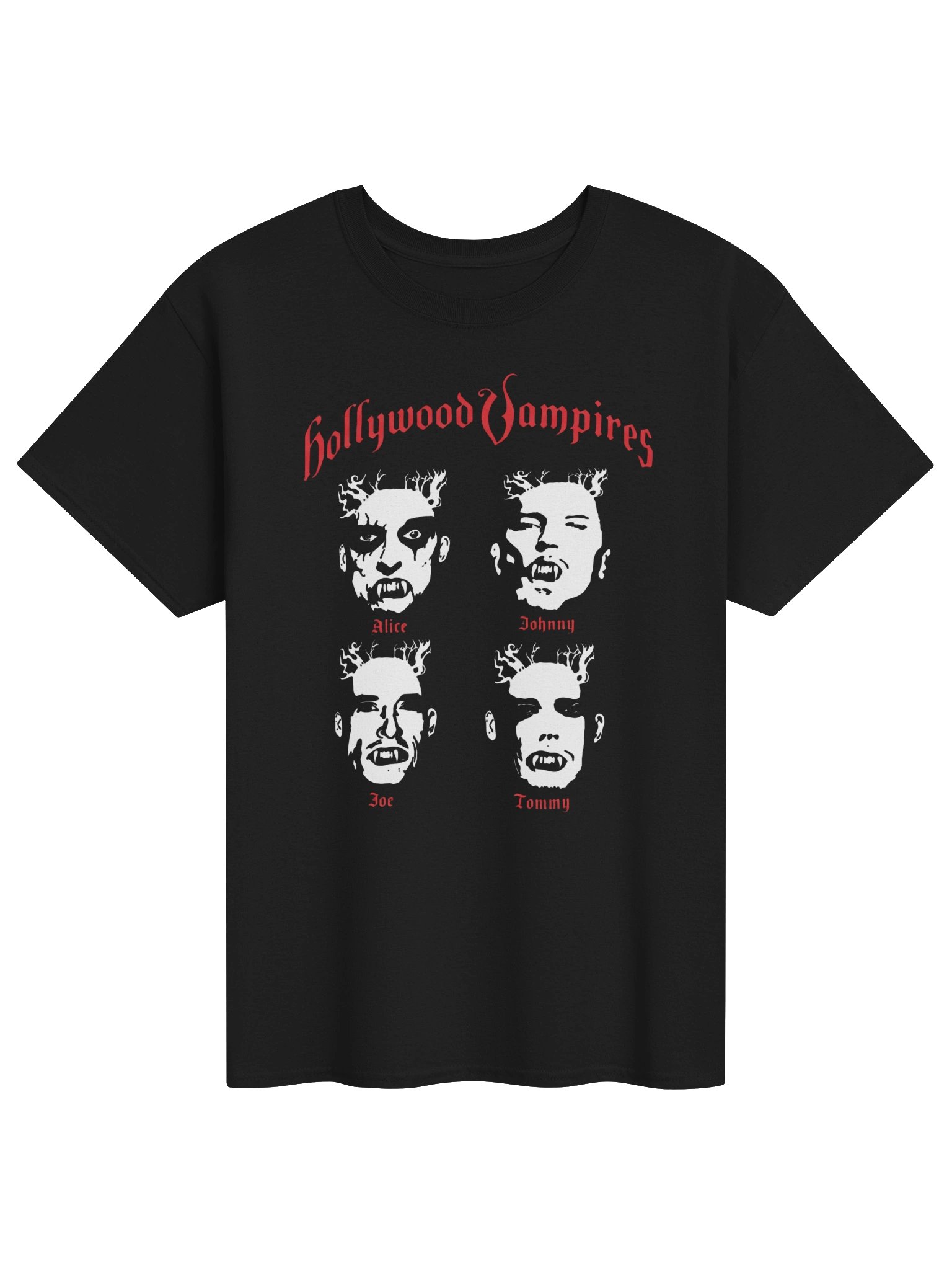 Hollywood Vampires Europe And UK 2026 Tour Merch Alice Johnny Joe And Tommy Faces T-Shirt product image (1)