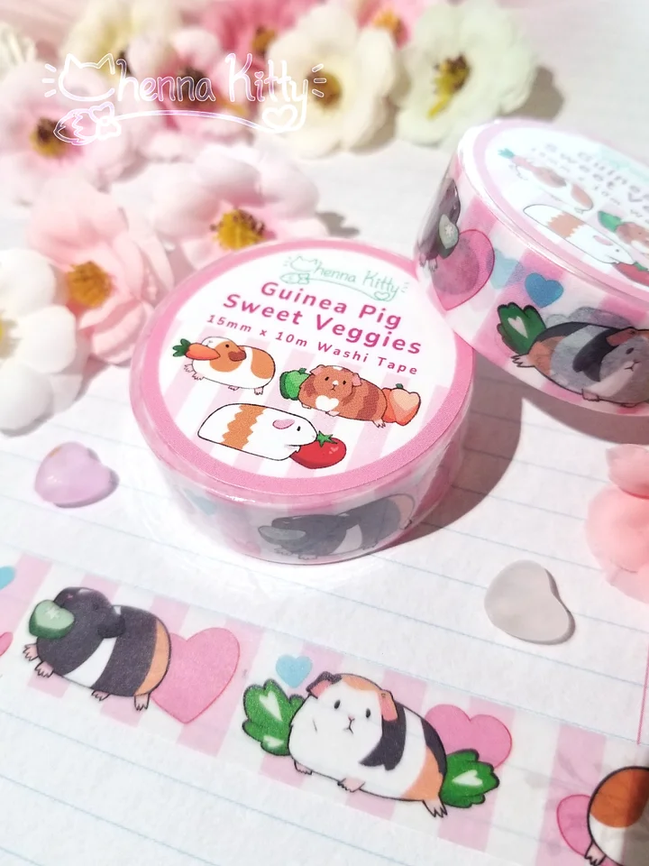 Guinea Pig Sweet Veggies Washi Tape product image (1)