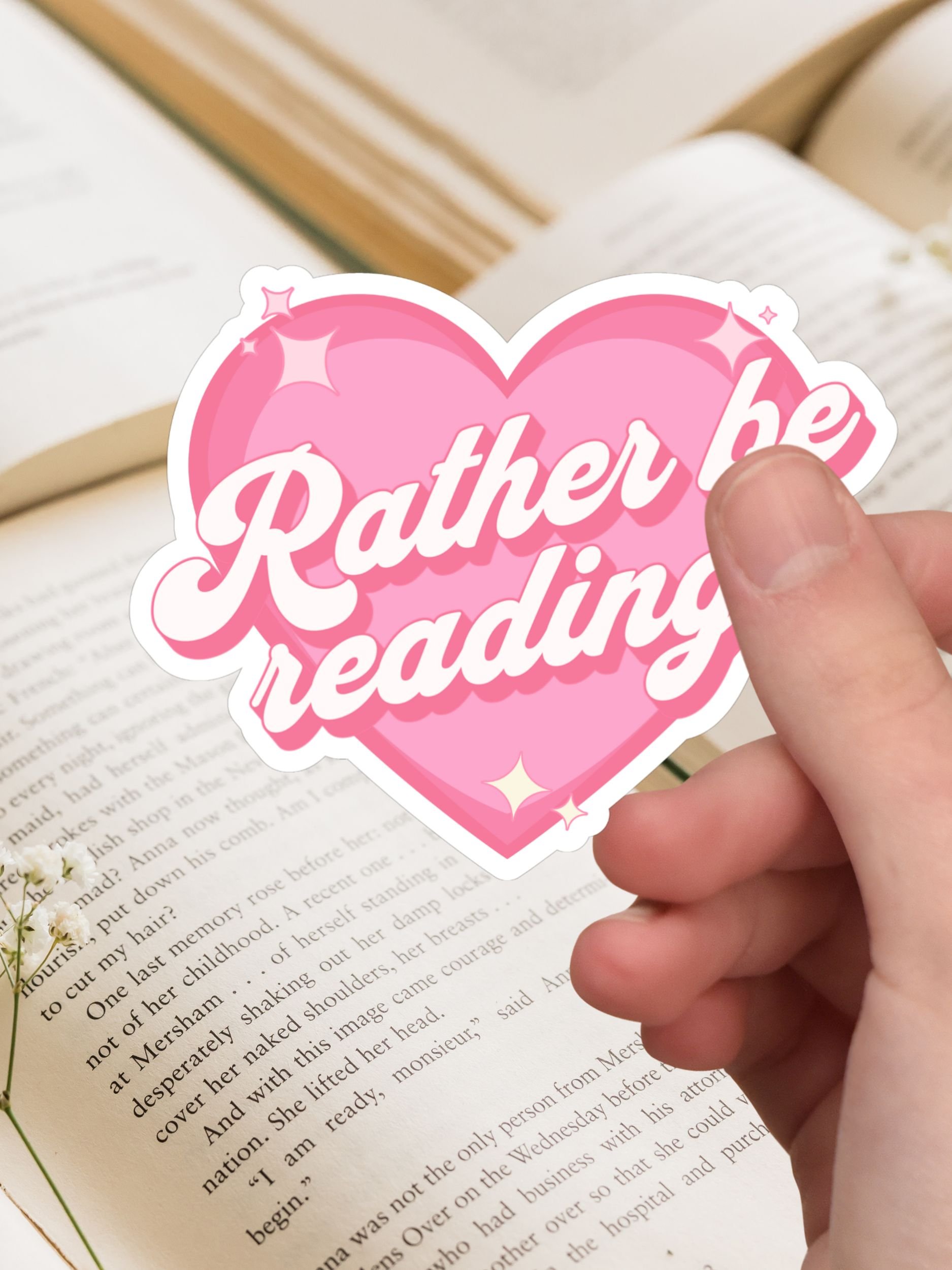 Rather be Reading Sticker product image (1)