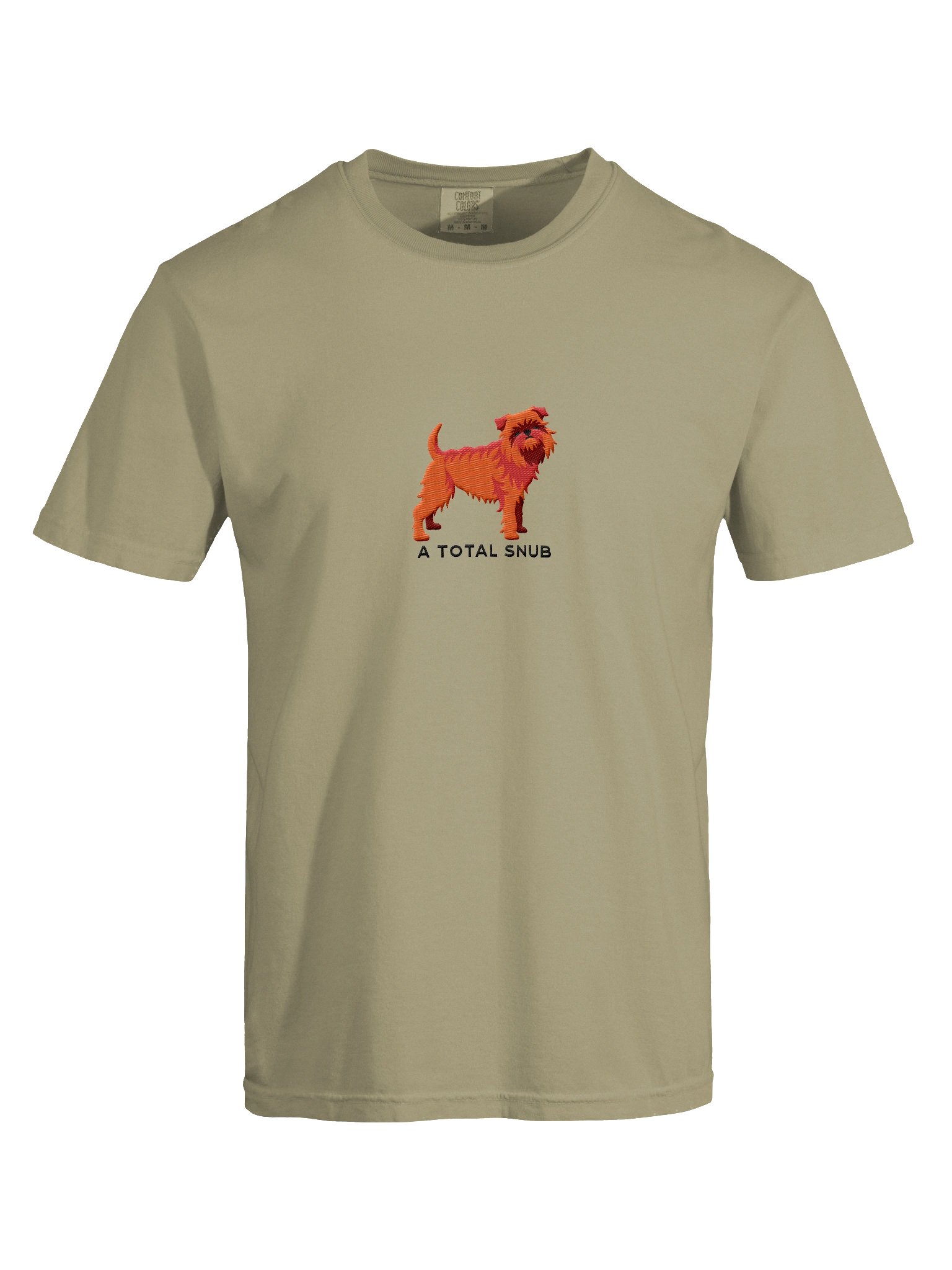 A Total Snub T-Shirt(Embroidered) of a Brussels Griffon(Red) product image (10)