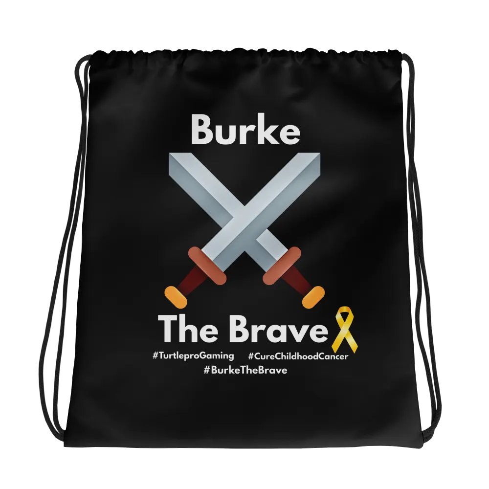 Black Burke The Brave drawstring bag product image (1)