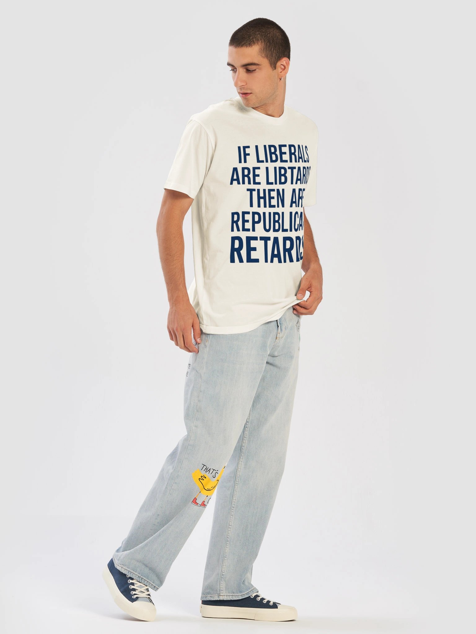 "If Liberals Are Libtards..." Funny Political Satire Unisex Graphic T-Shirt product image (10)