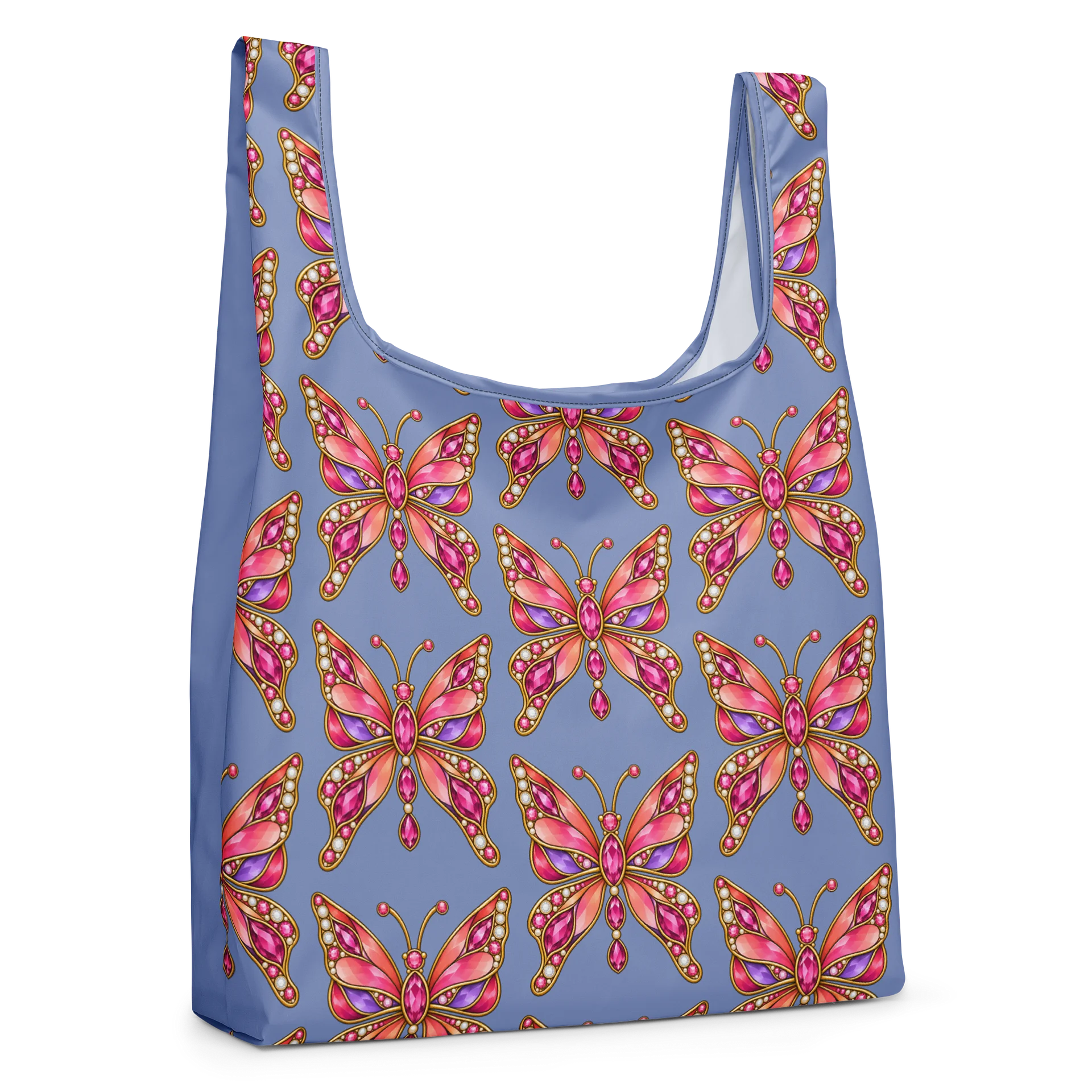 Pink Gold Butterfly Brooch Pattern Tote product image (4)