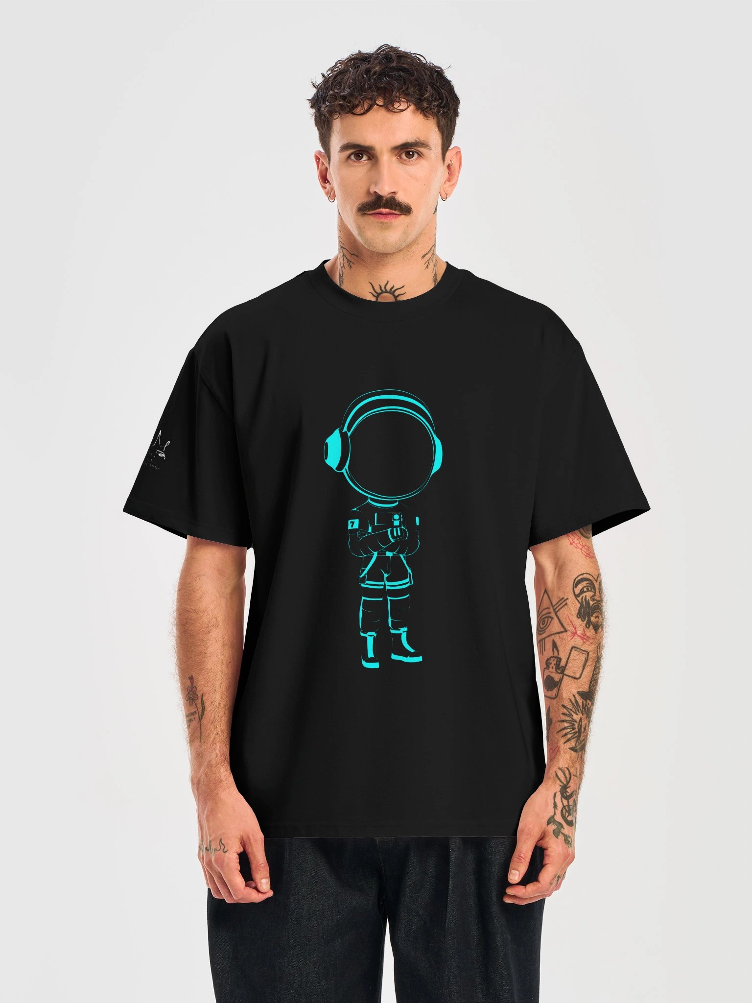 Mars Astronaut Outline Logo Neon product image (5)