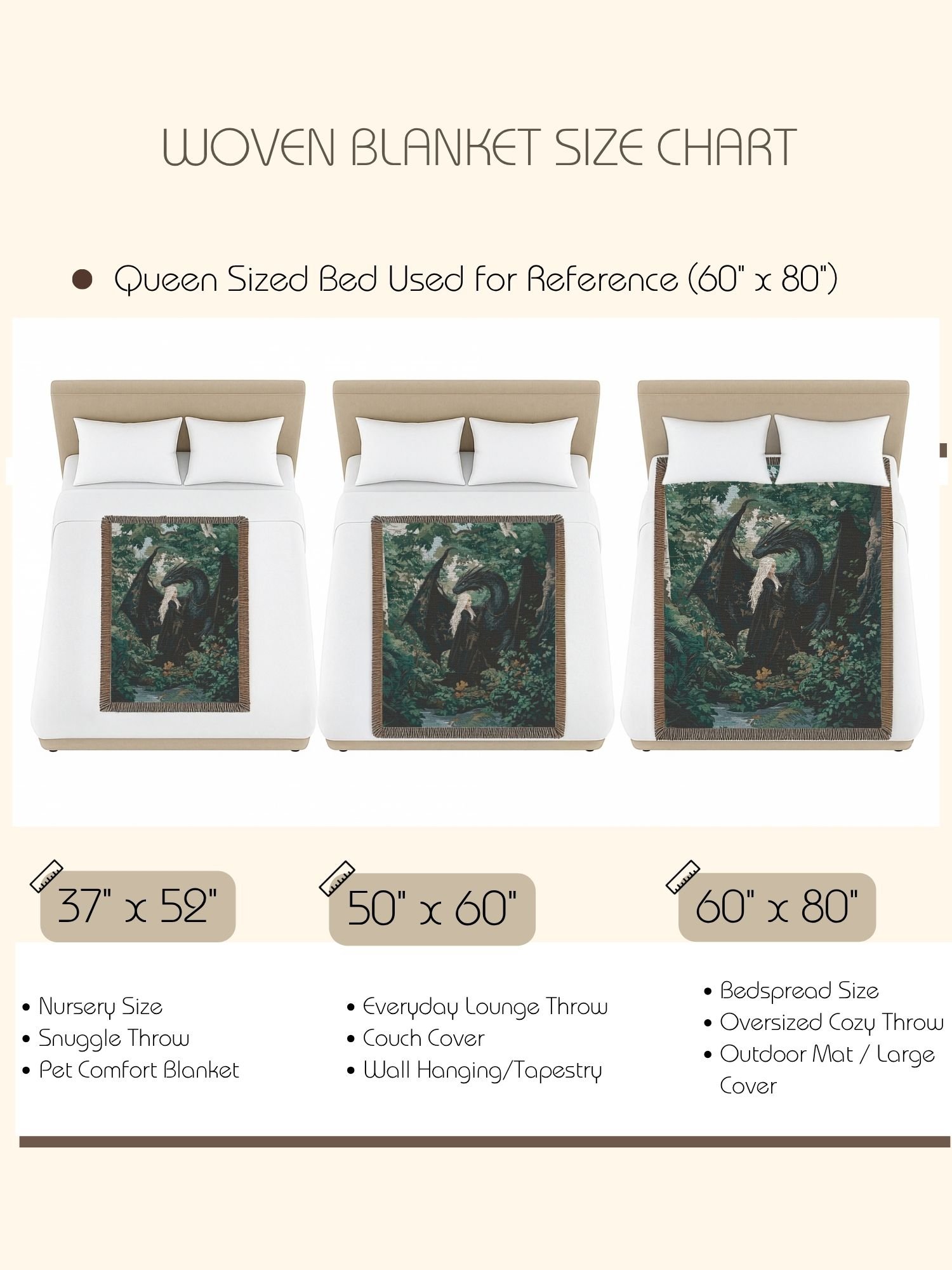 Daenerys & Dragon Woven Throw Blanket – Game of Thrones Home Decor product image (6)
