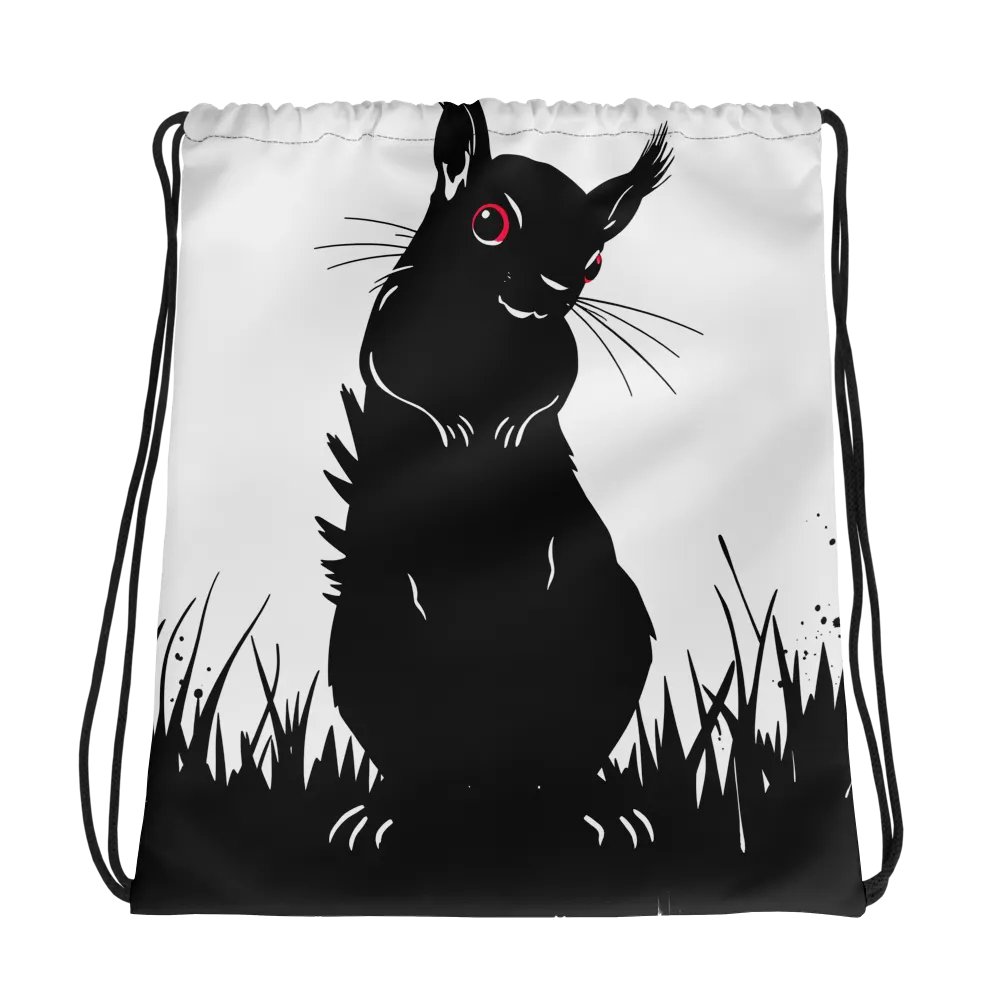 Whiskered Wanderlust Drawstring Bag product image (1)