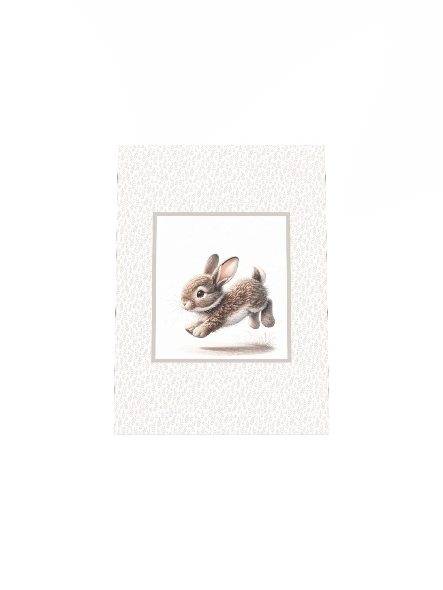 Cute Bunny with Zoomies, Boho Nursery Print product image (5)