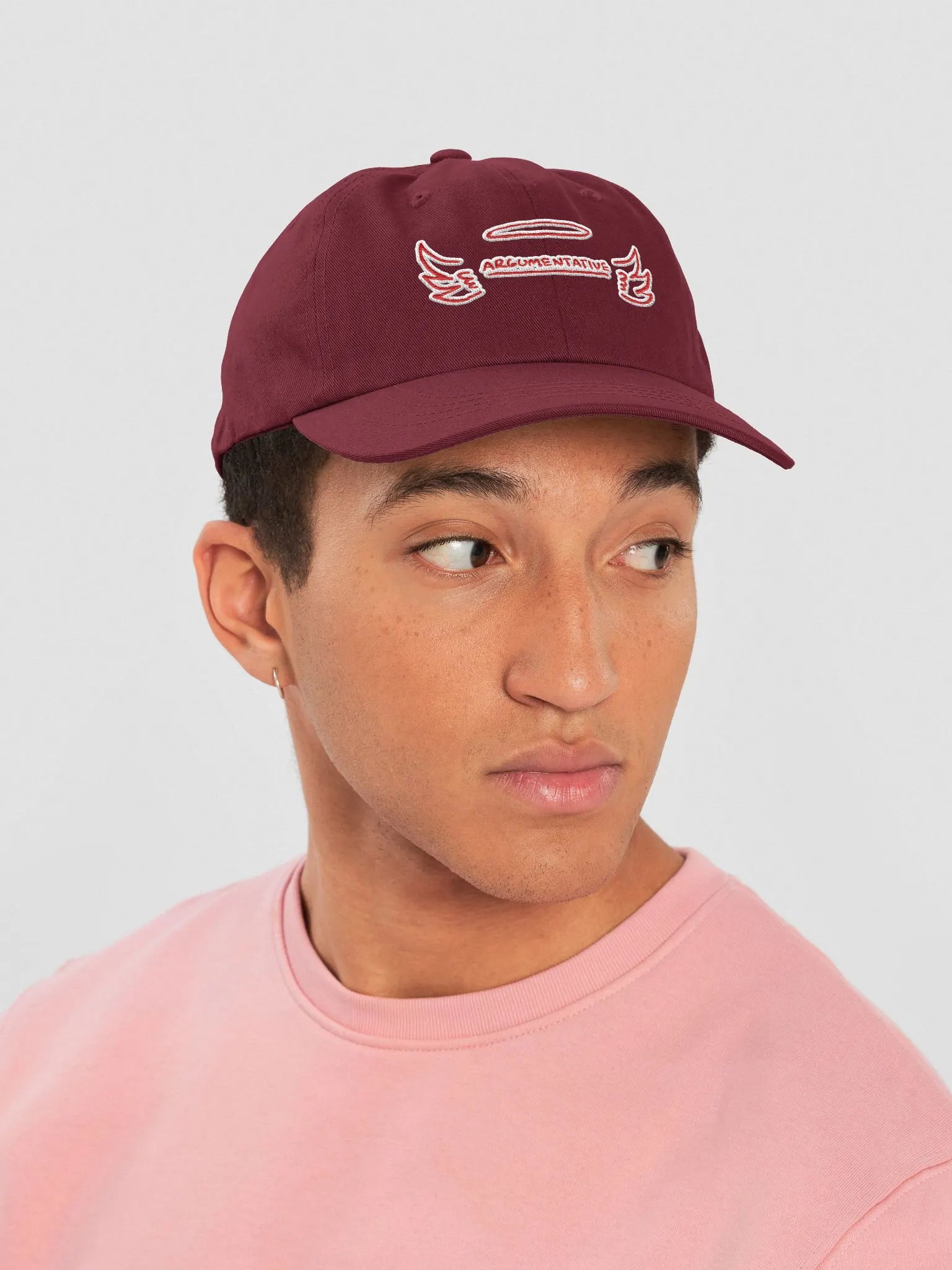 ANGELIC (red bubble design) classic dad hat product image (6)