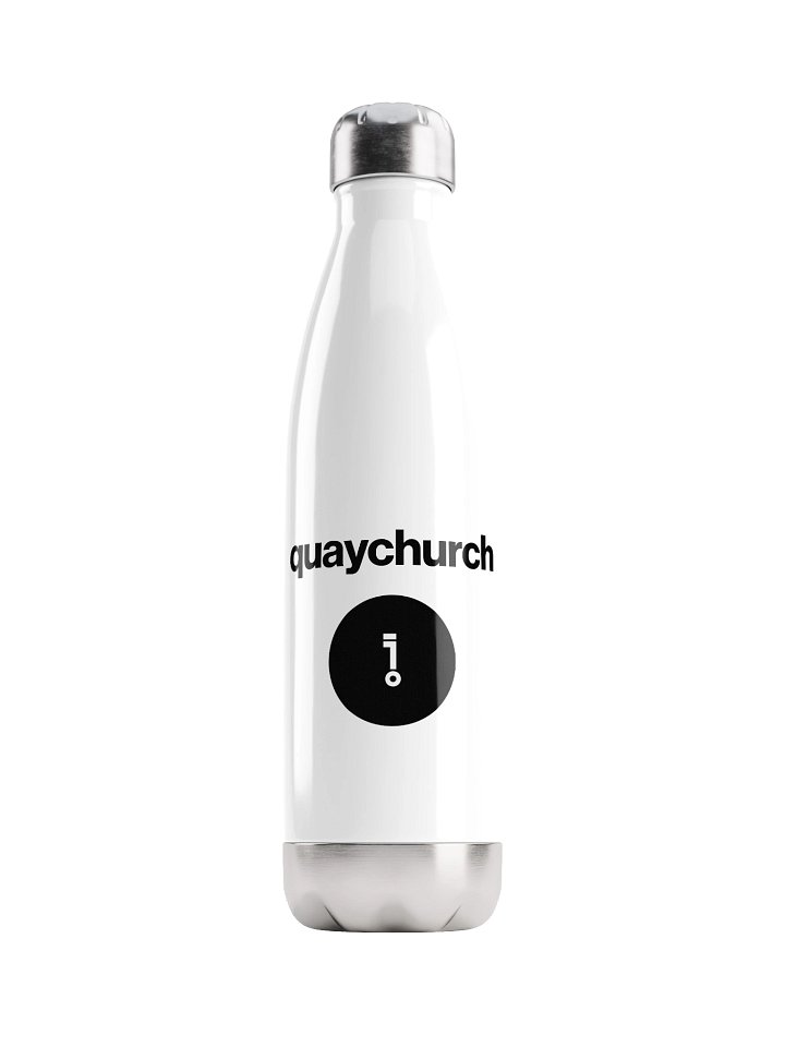 quaychurch steel water bottle product image (1)