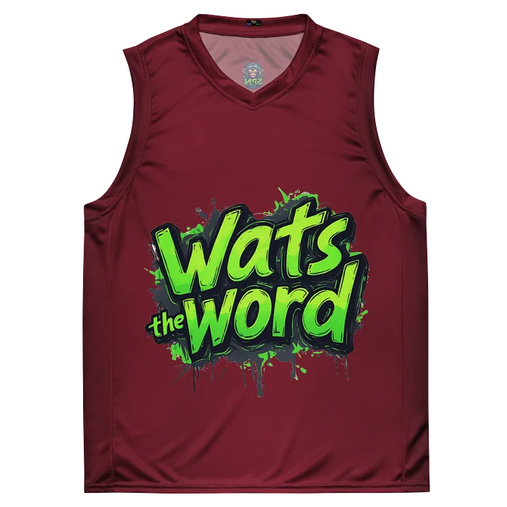 Graffiti What's The Word Unisex Basketball Jersey product image (2)