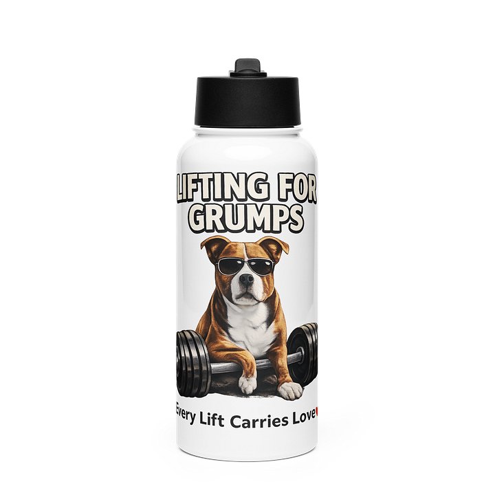 Lifting for Grumps Water Bottle White product image (1)