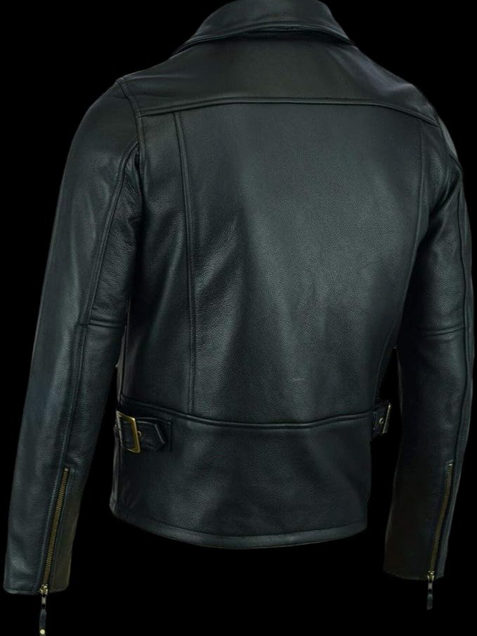 Mens A&H Classic Leather Biker Jacket V2 product image (3)