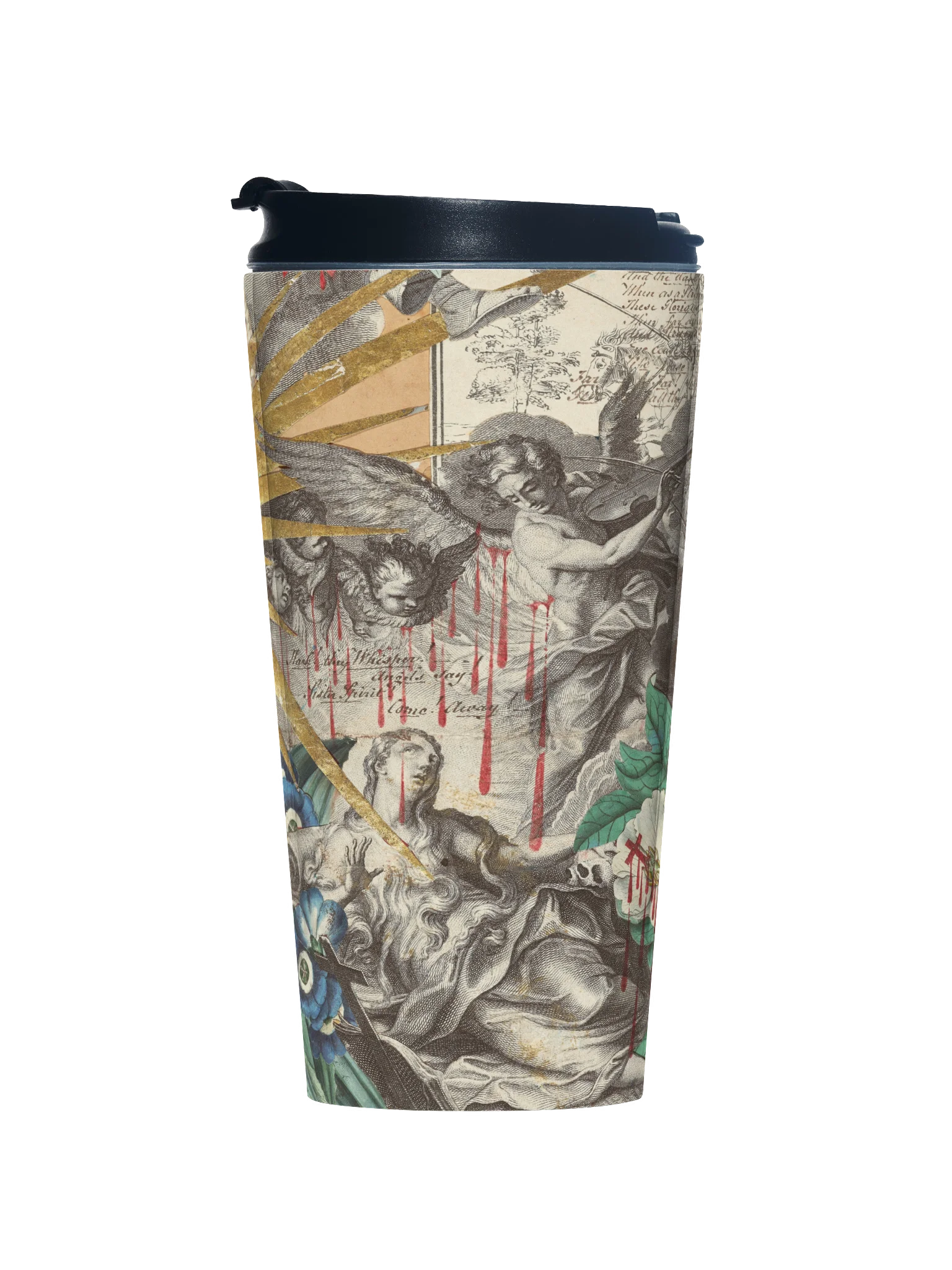 Vintage Floral Collage Travel Mug product image (1)
