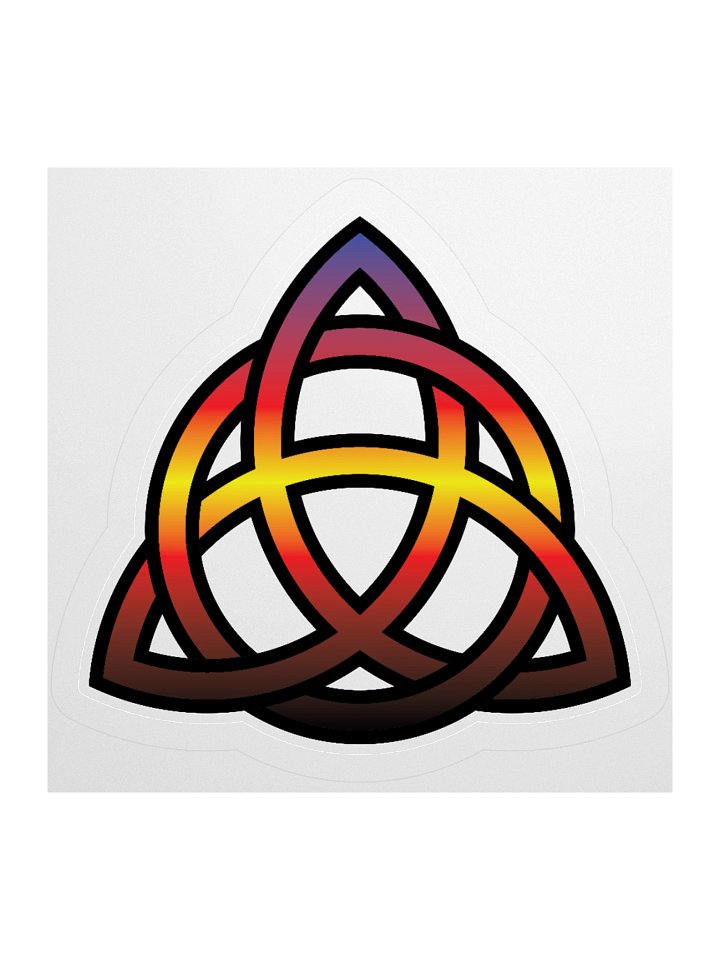 Polyamory Pride Gradient Celtic Knot Sticker product image (2)