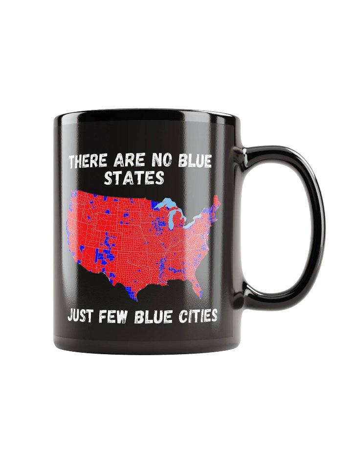 Red USA Map on a Black Glossy Mug product image (1)