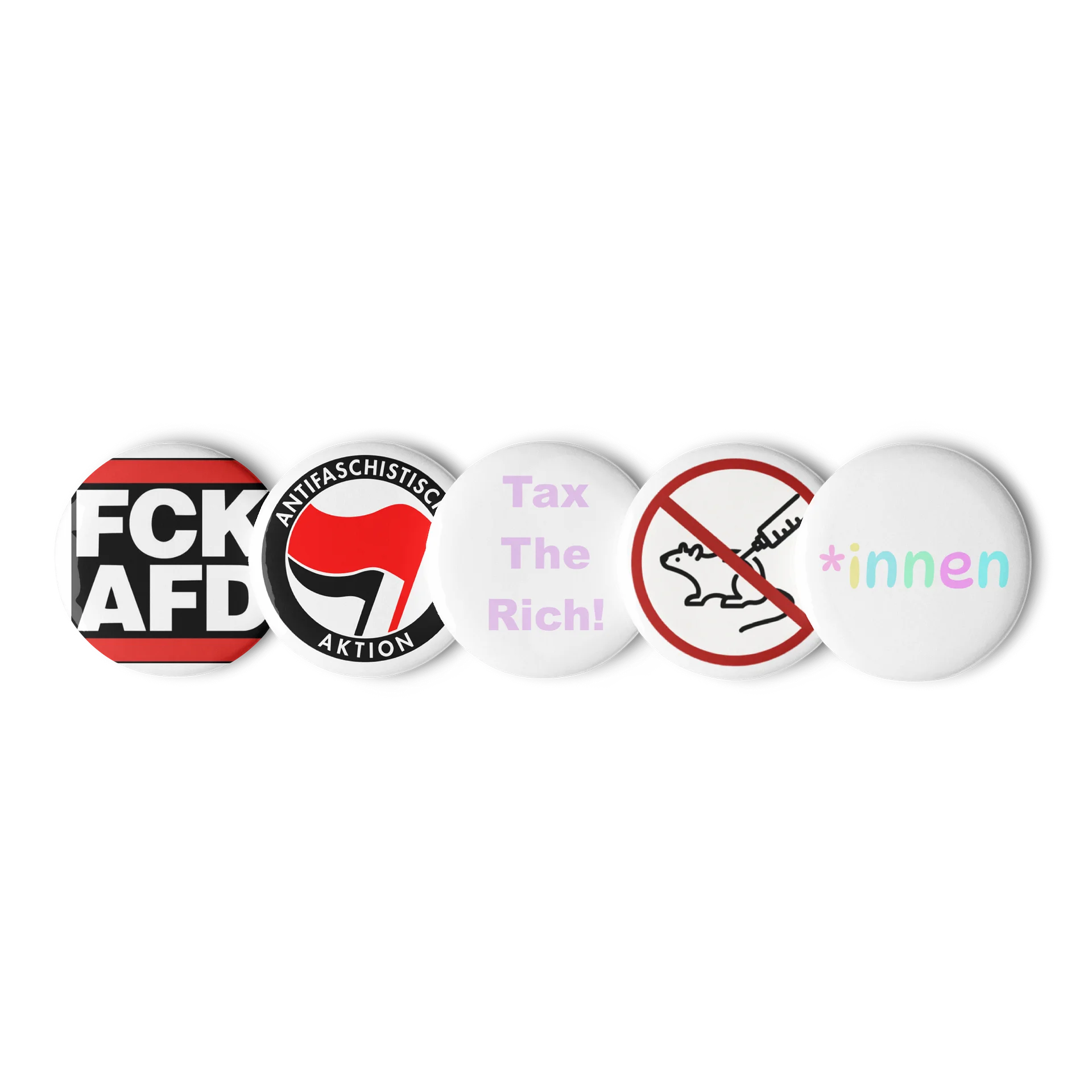 Antifaschism Pin Button Set product image (1)