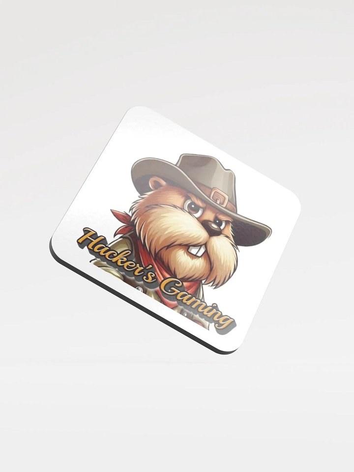 Stylish Cowboy Beaver Glossed Cork Coaster product image (1)