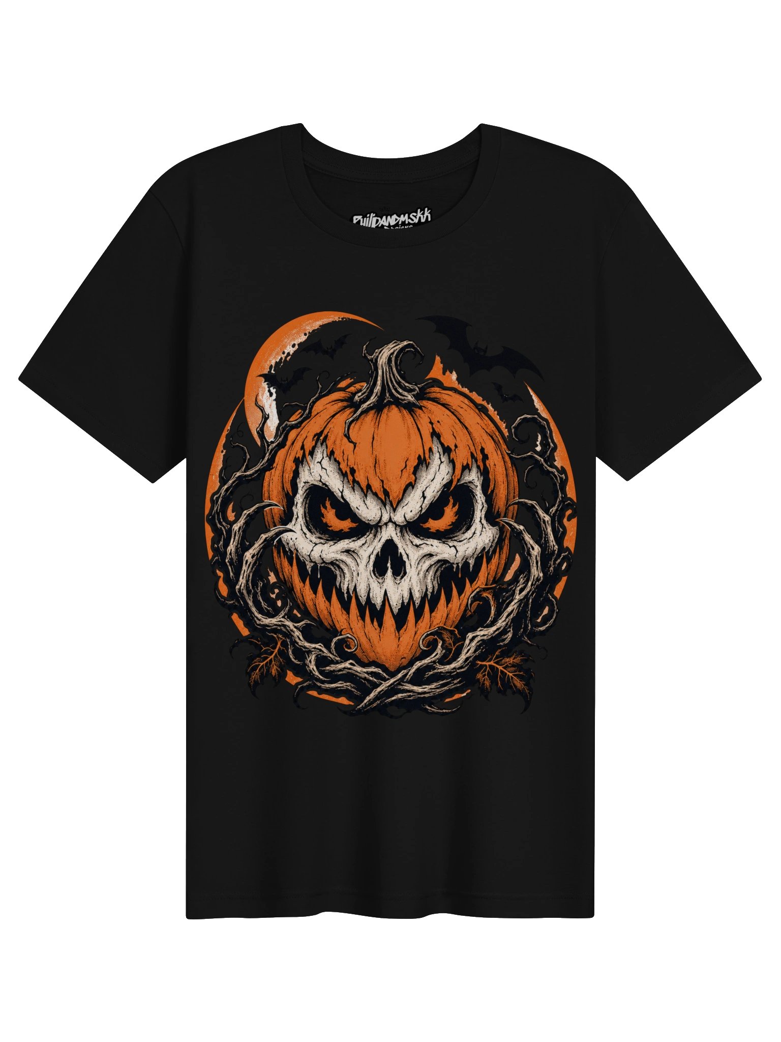 Skull Jack-O’-Lantern Halloween Tee product image (2)