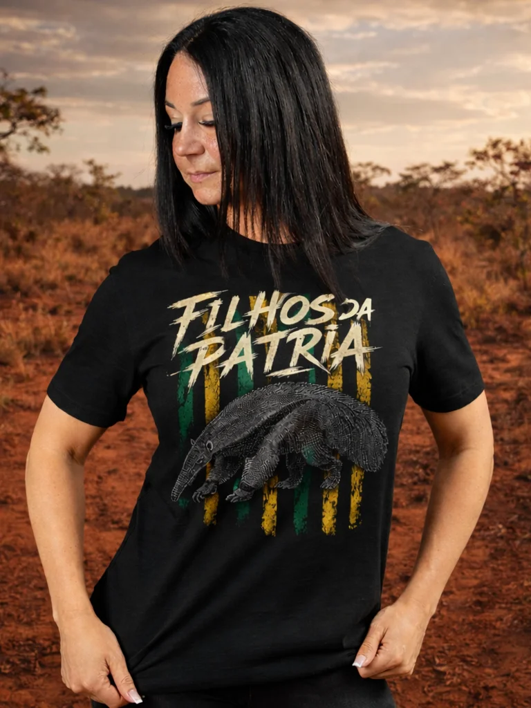 Camiseta Filhos da Patria Oversized Fauna da Patria Tamandua Bandeira product image (1)