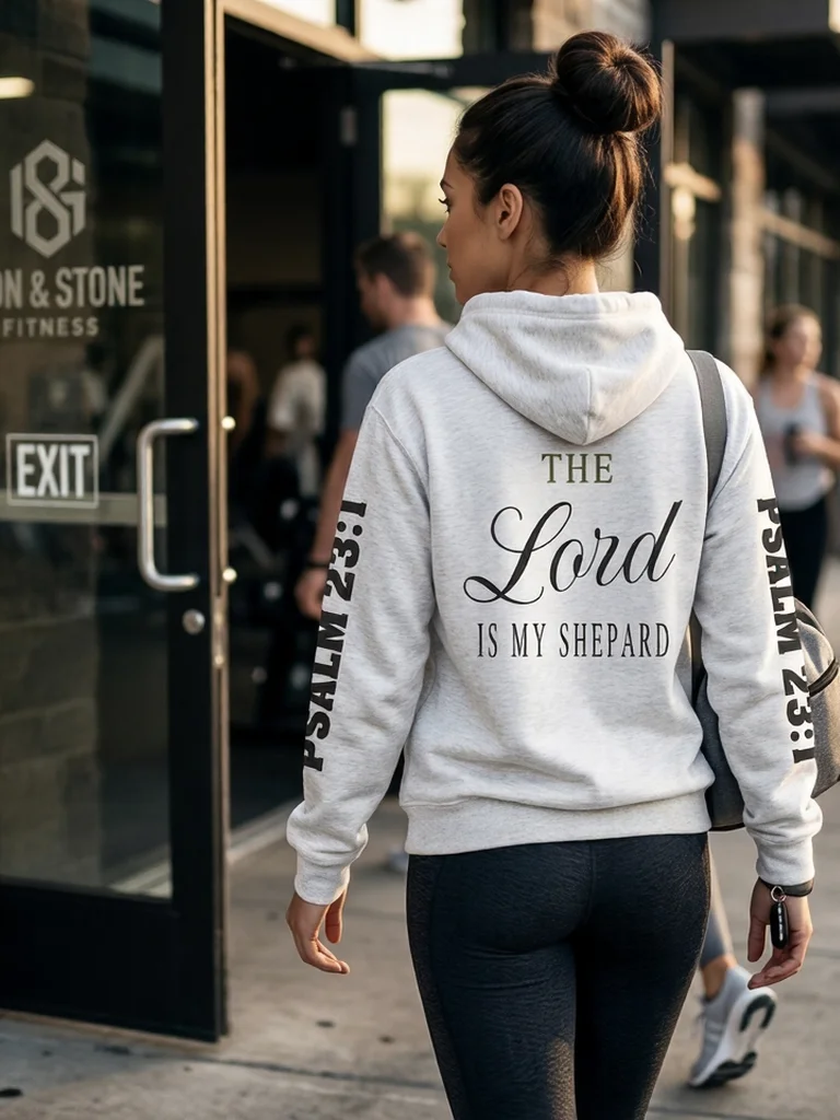 D2You Hoodie - The Lord is My Shepard (Back - Sleeve) product image (4)
