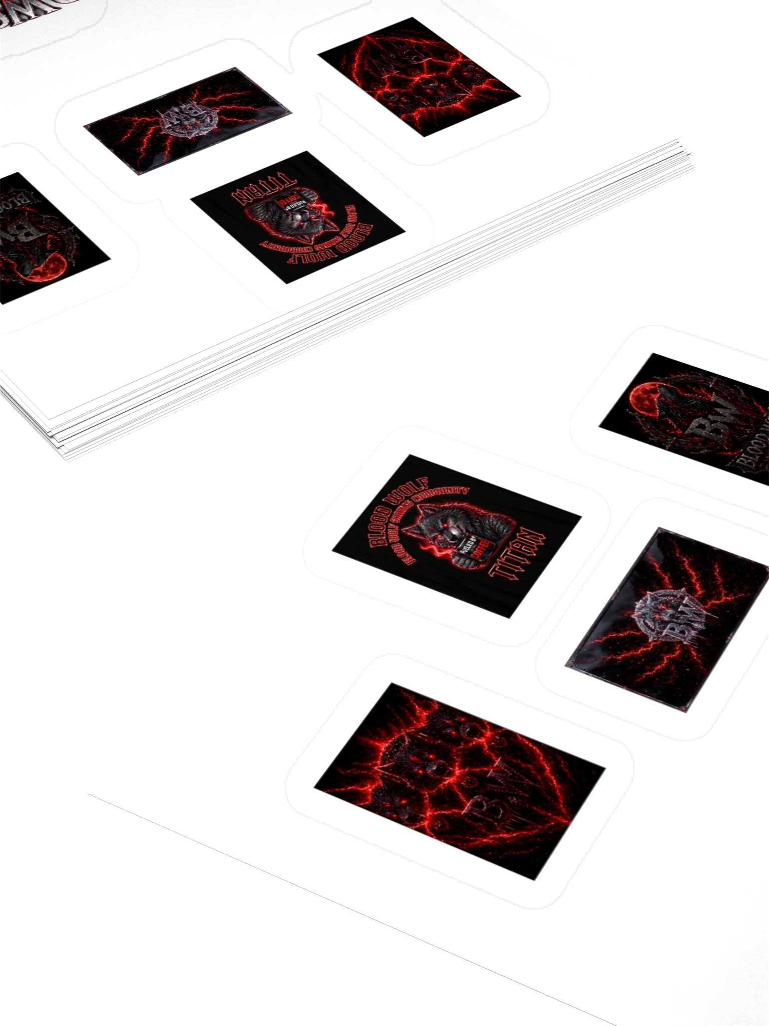 Blood Wolf Gaming Kiss Cut Stickers product image (12)