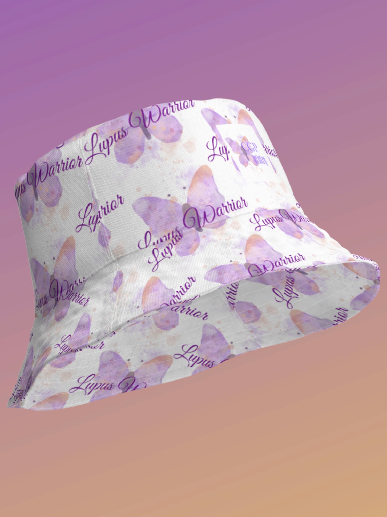 Lupus Warrior Purple Butterfly Bucket Hat product image (6)