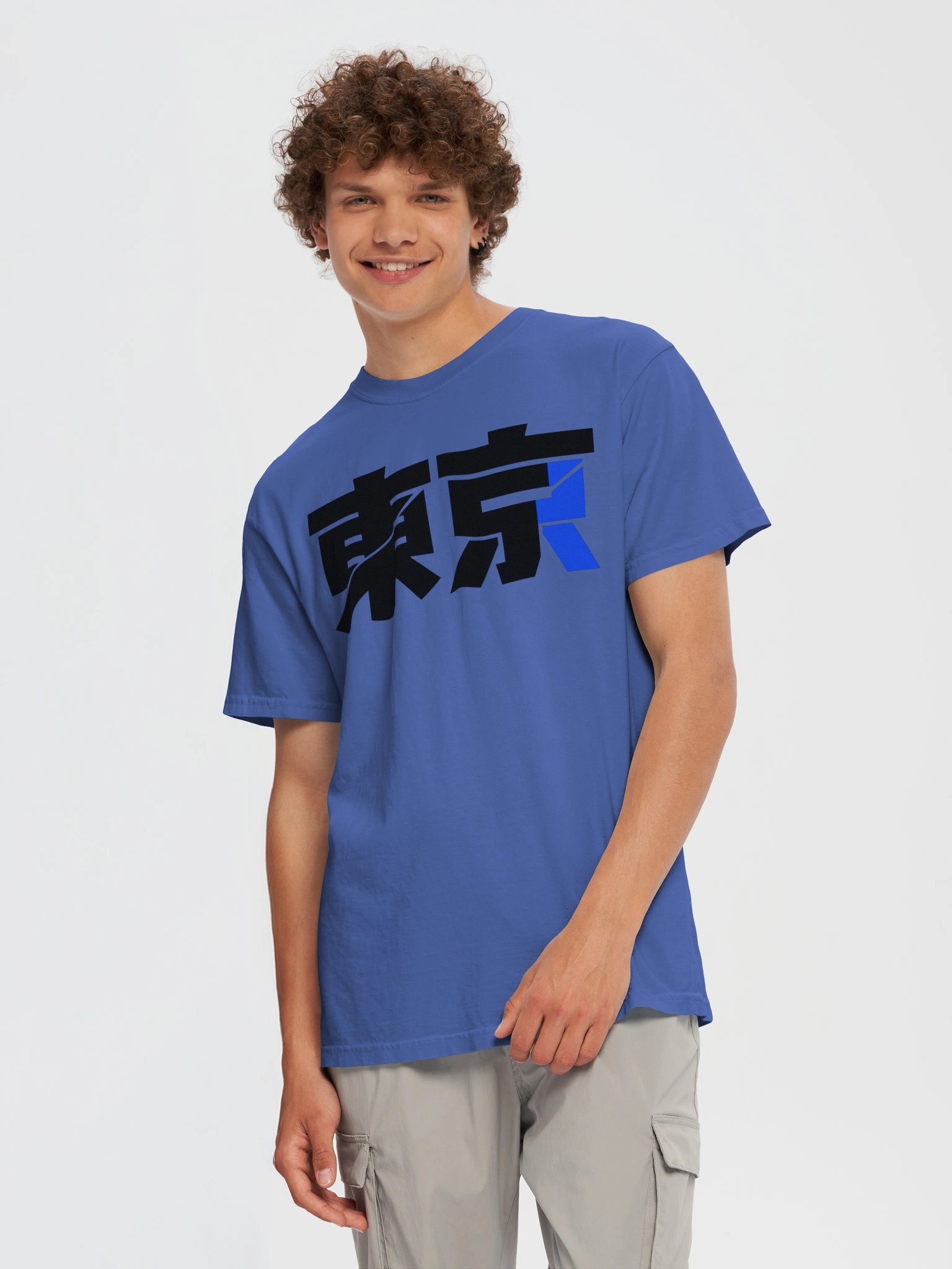 TOKYO Blue Accent Chinese Character Graphic Tee product image (5)