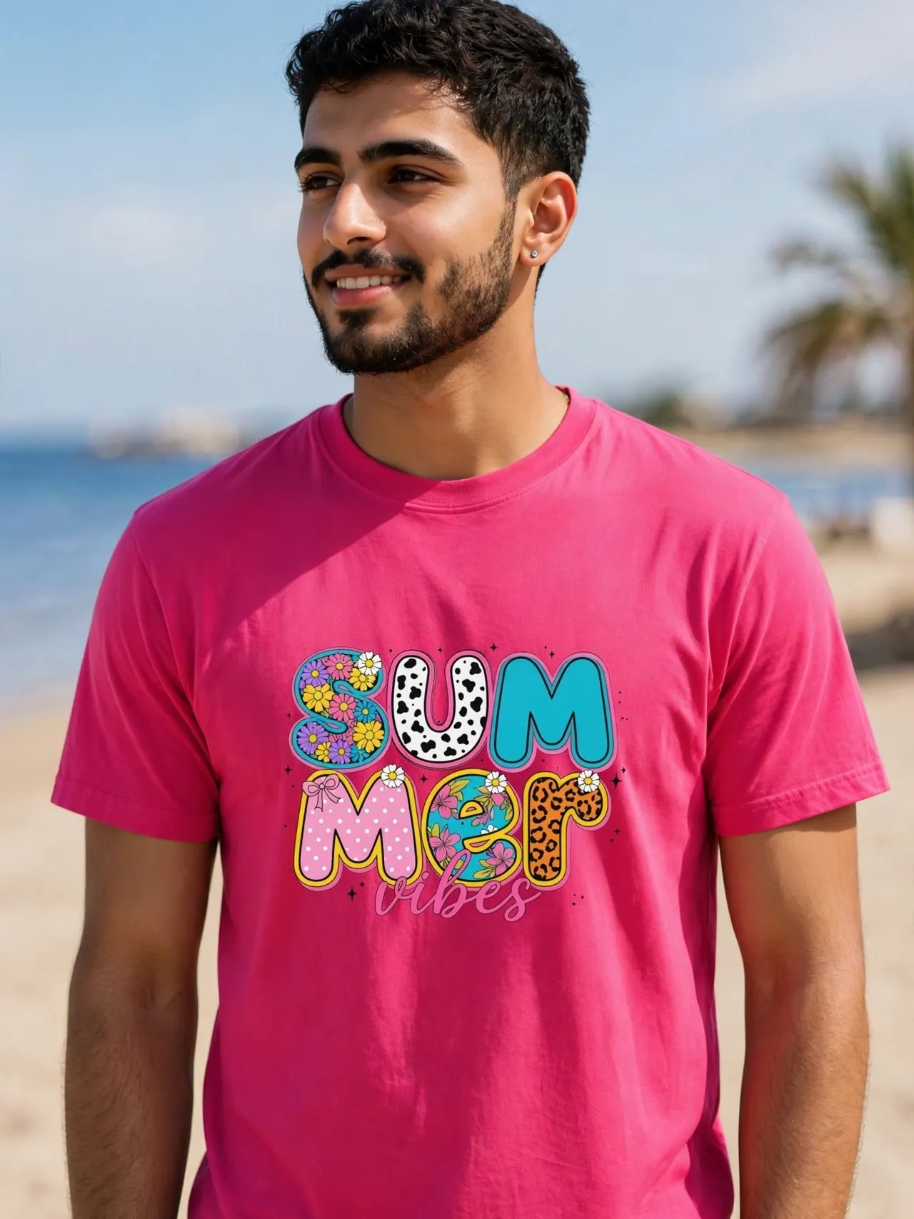 Cute pink summer t-shirt product image (5)
