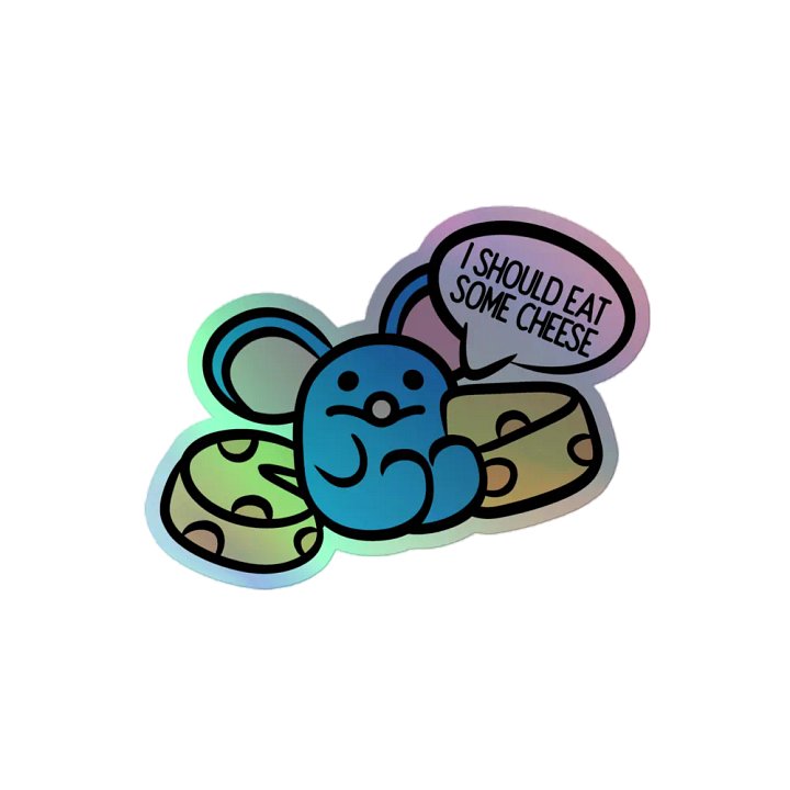 Eat Cheese Holographic Sticker product image (2)