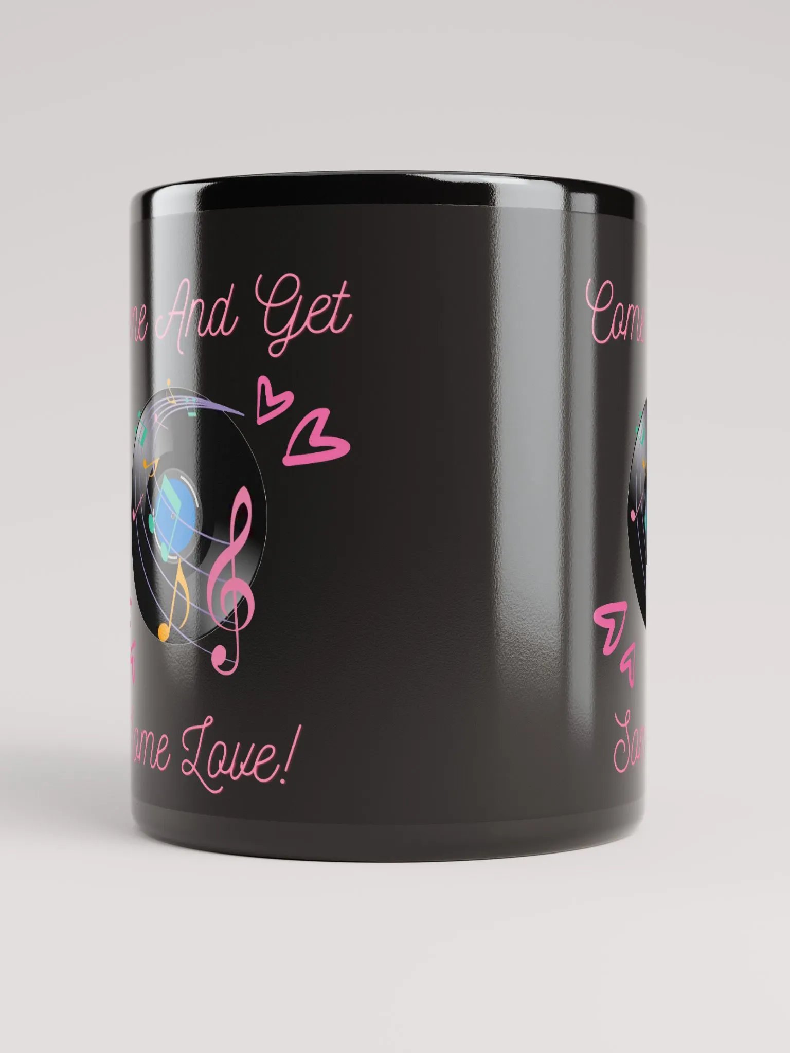 Come And Get Some Love - Funny Musical Valentine's Day Black Mug product image (6)